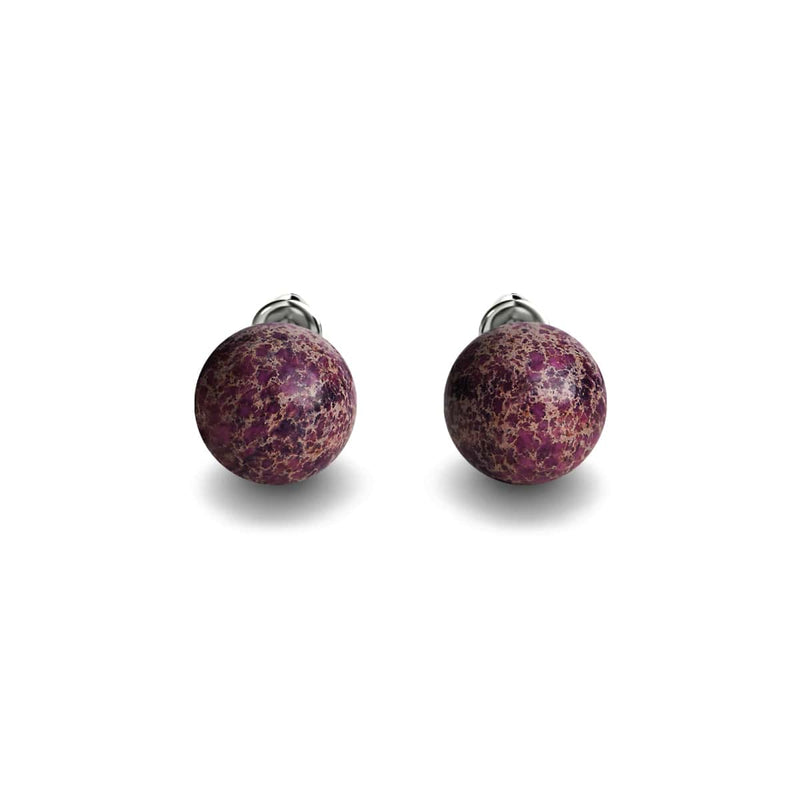 Purple Regalite | .925 Sterling Silver | Gemstone Stud Earrings