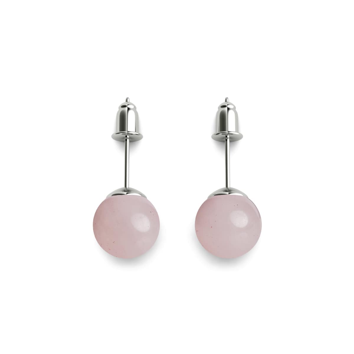 Rose Quartz | .925 Sterling Silver | Gemstone Stud Earrings
