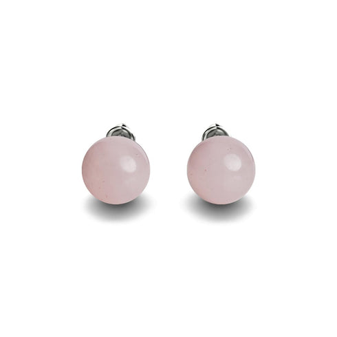 Rose Quartz | .925 Sterling Silver | Gemstone Stud Earrings