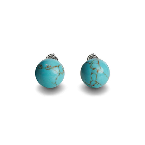 Turquoise | .925 Sterling Silver | Gemstone Stud Earrings