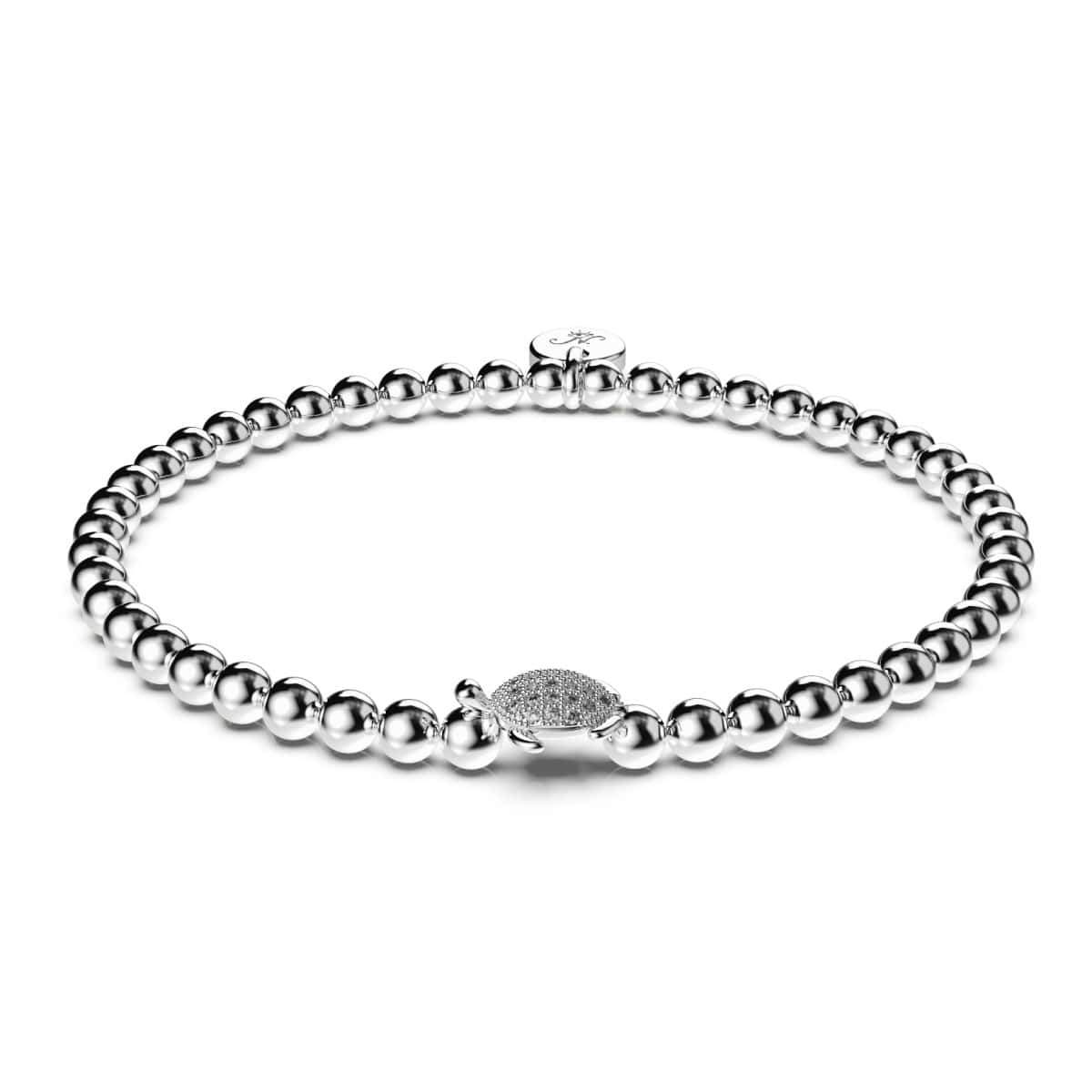 Tortuga | .925 Sterling Silver | CZ Diamond Sea Turtle Bracelet