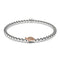 Tortuga | .925 Sterling Silver White & Rose Gold Vermeil | CZ Diamond Sea Turtle Bracelet