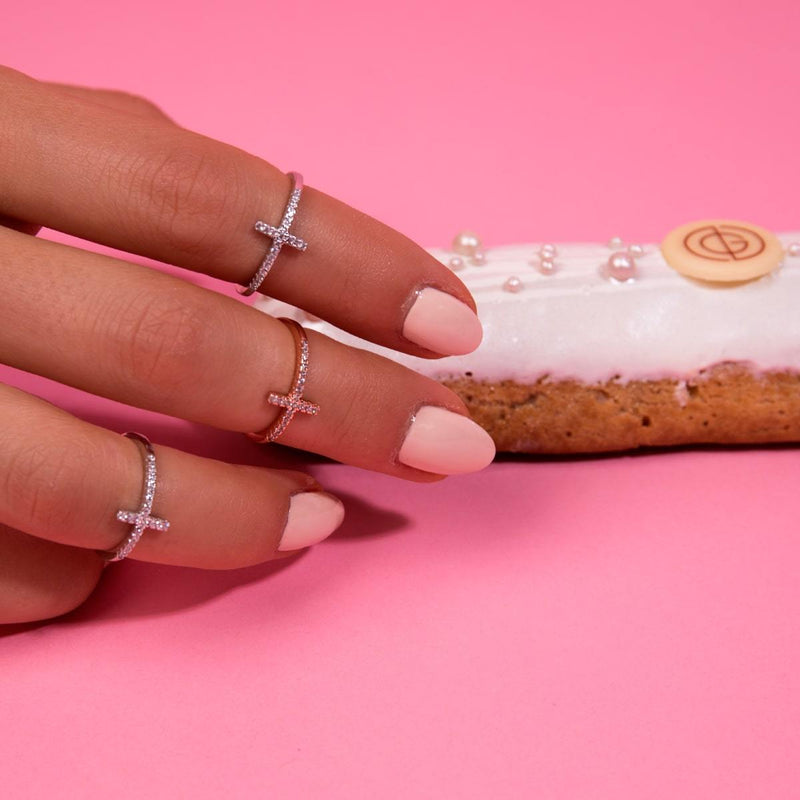 Blessed | .925 Sterling Silver | CZ Diamond Cross Ring