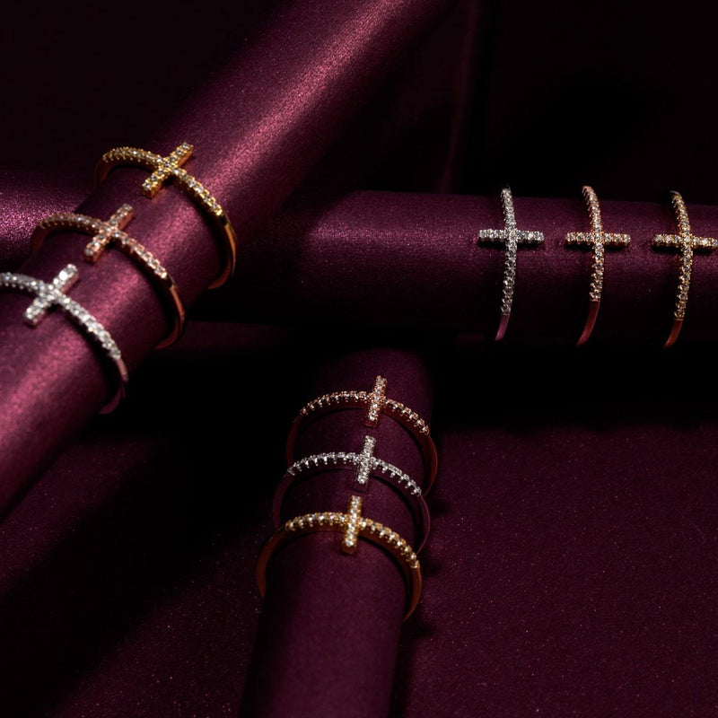 Blessed | .925 Sterling Silver | CZ Diamond Cross Ring