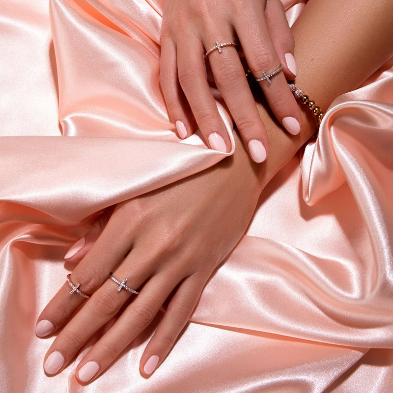 Blessed | Rose Gold Vermeil | CZ Diamond Cross Ring