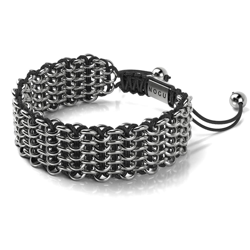 Panda Links | Deluxe Kismet Bracelet | Black x Silver