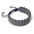 Sumatran Elephant Links | Deluxe Kismet Bracelet | Blue x  Silver