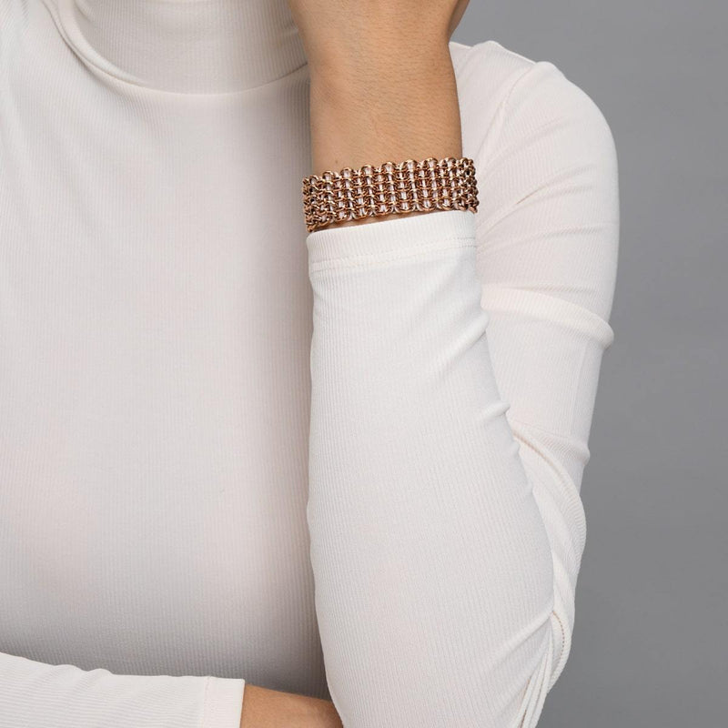 Tree Sloth Links | Deluxe Kismet Bracelet | White x Rose Gold