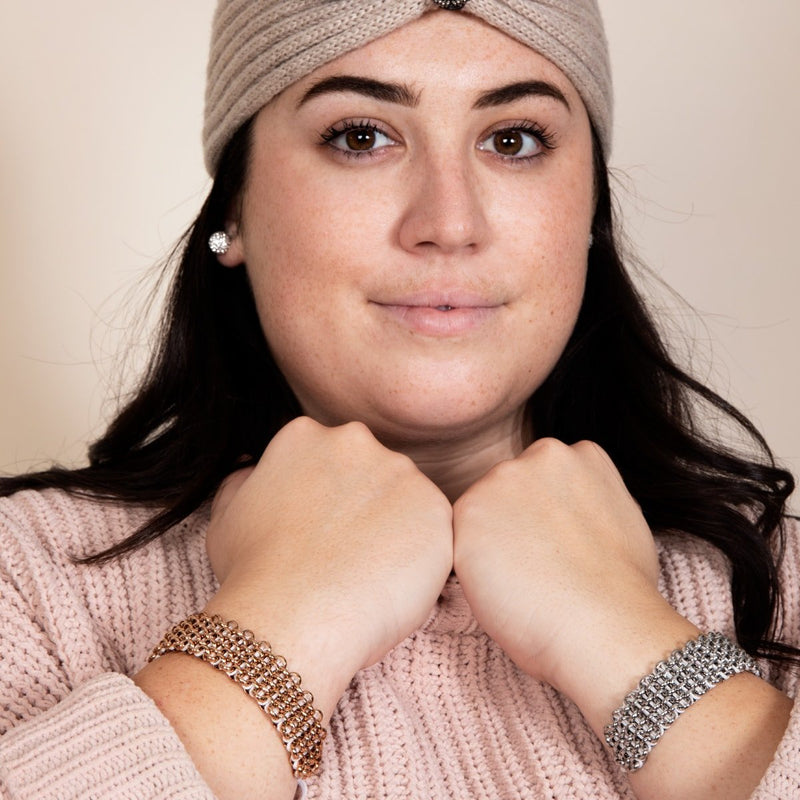 White Rhino Links | Deluxe Kismet Bracelet | White x Silver