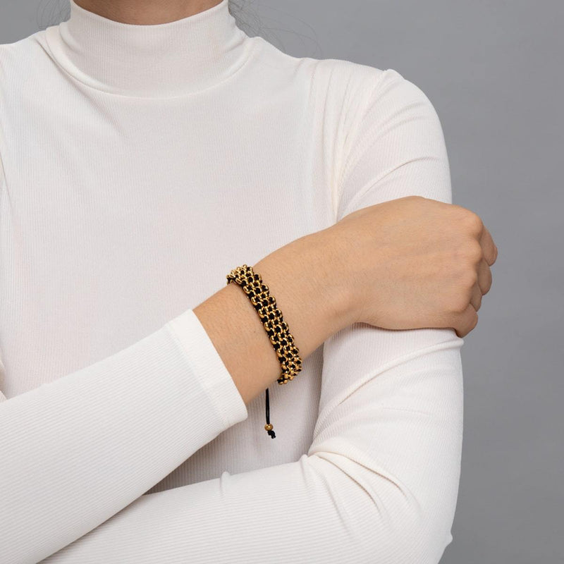 Lion Links | Original Kismet Bracelet | Black x Gold
