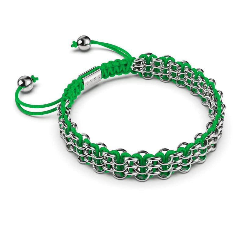 Tree Frog Links | Original Kismet Bracelet | Green x Silver