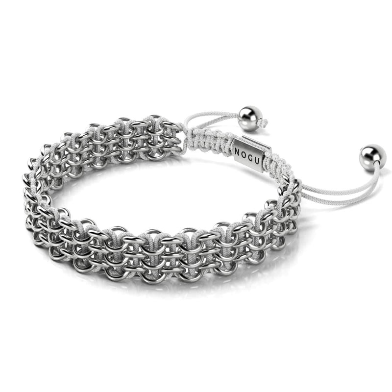 White Rhino Links | Original Kismet Bracelet | White x Silver