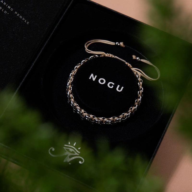 Grizzly Bear Links | Mini Kismet Bracelet | Brown x Silver