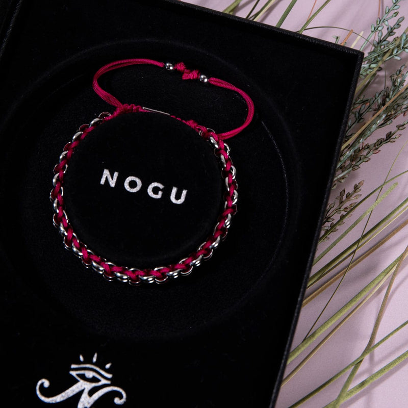 Hippo Links | Mini Kismet Bracelet | Fuchsia x Silver