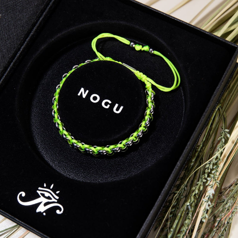 Llama Links | Mini Kismet Bracelet | Neon Yellow x Silver