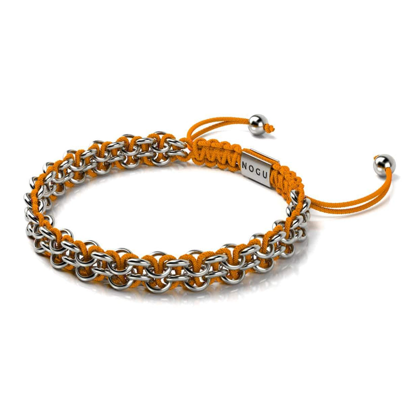 Orangutan Links | Mini Kismet Bracelet | Orange x Silver