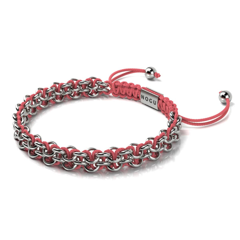 Penguin Links | Mini Kismet Bracelet | Coral x Silver