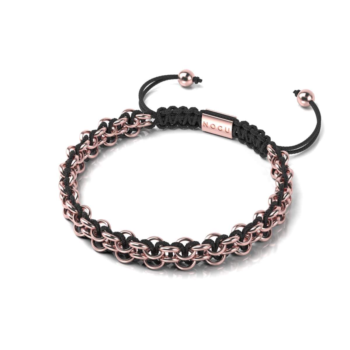 Tiger Links | Mini Kismet Bracelet | Black x Rose Gold