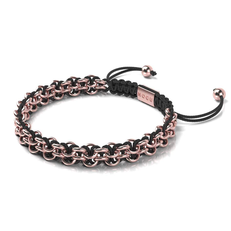 Tiger Links | Mini Kismet Bracelet | Black x Rose Gold