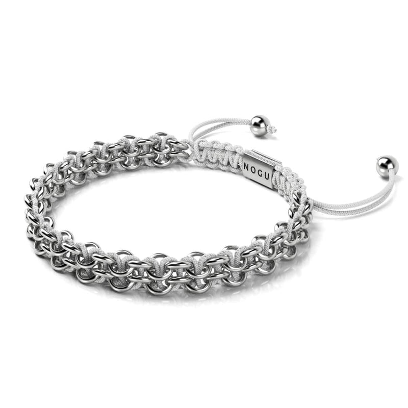 White Rhino Links | Mini Kismet Bracelet | White x Silver