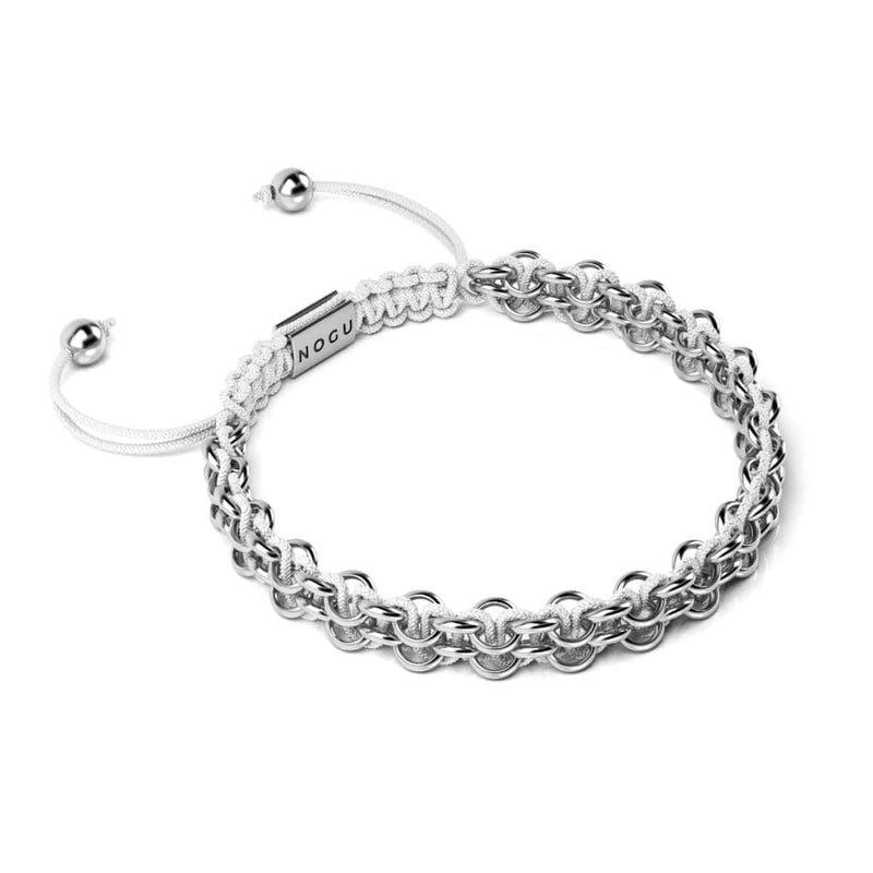 White Rhino Links | Mini Kismet Bracelet | White x Silver