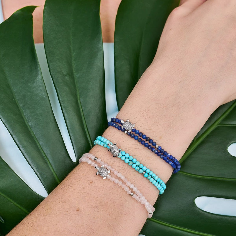 Turquoise | Silver | Tortuga Gemstone Wrap