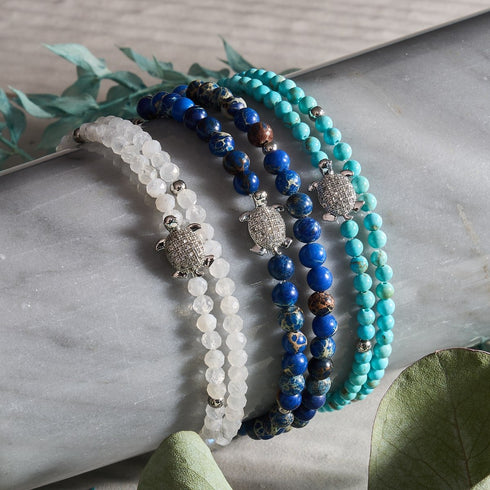 Turquoise | Silver | Tortuga Gemstone Wrap
