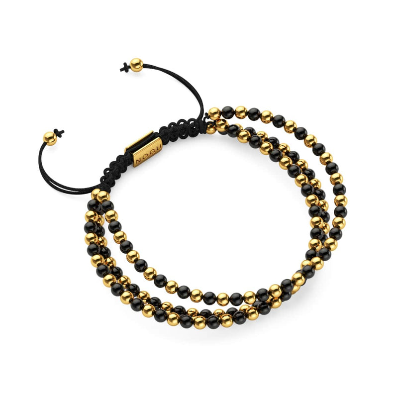 Trinity | Gold x Gunmetal | Triple Strand Bracelet