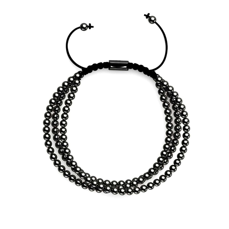 Trinity | Gunmetal | Triple Strand Bracelet