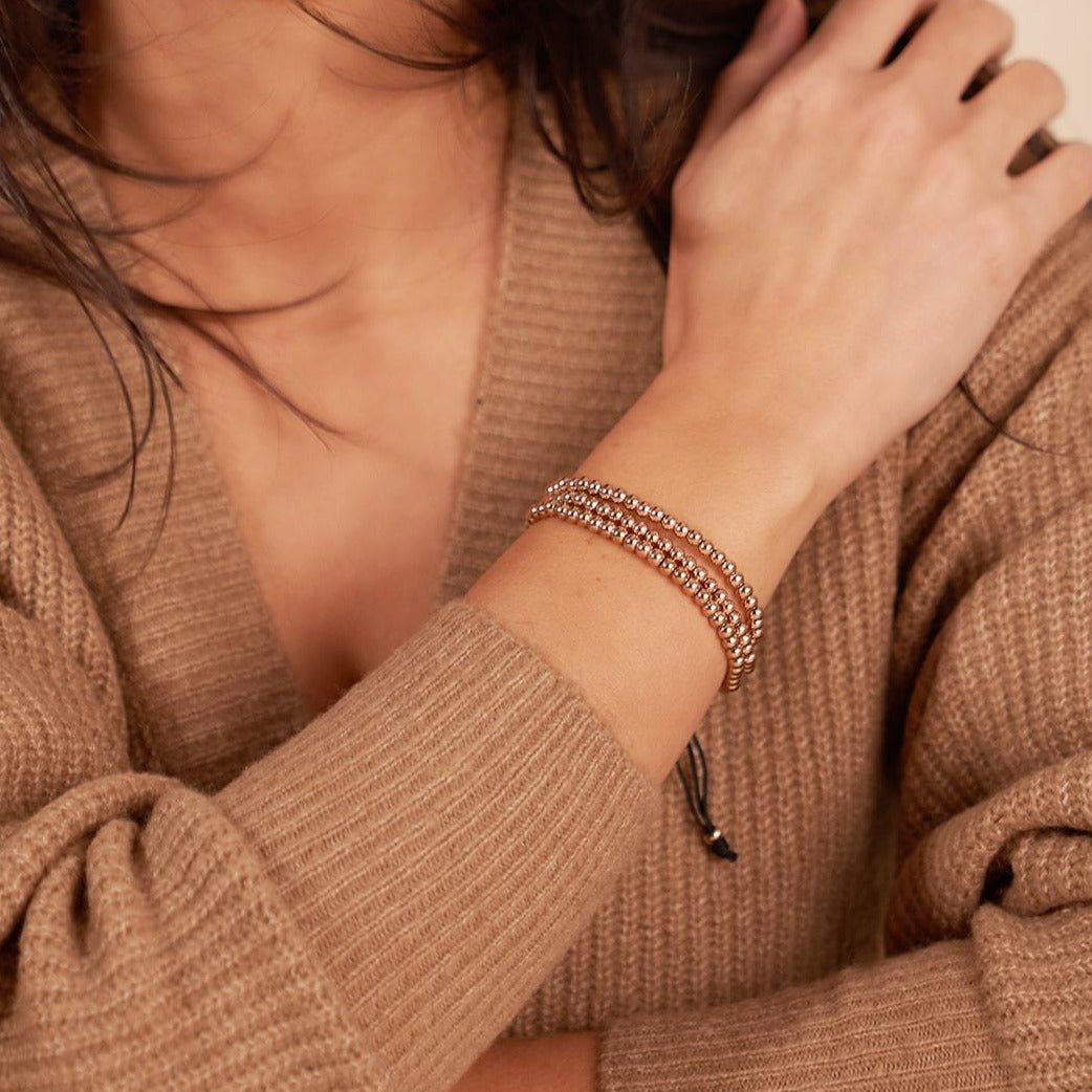 Trinity | Rose Gold | Triple Strand Bracelet