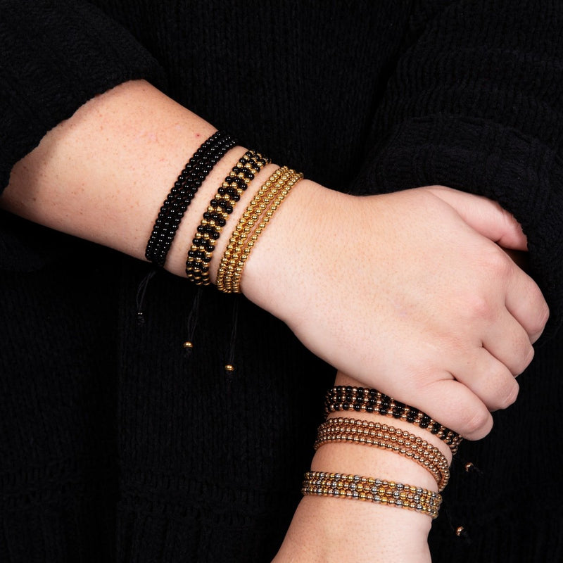 Trinity | Silver x Gold x Rose Gold | Triple Strand Bracelet