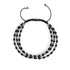 Trinity | Silver x Gunmetal | Triple Strand Bracelet