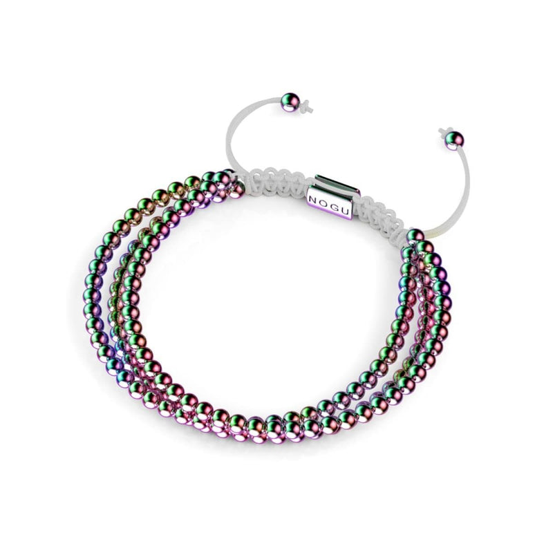 Trinity | Unicorn Silver x White | Triple Strand Bracelet