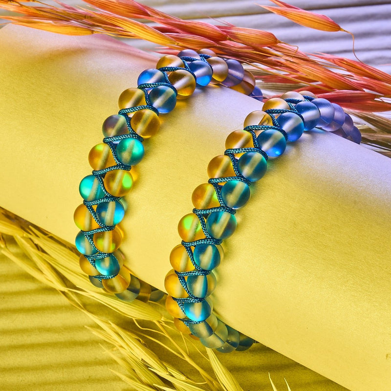 Starry Night II | Ukrainian Aid | Double Mermaid Glass Bead Bracelet