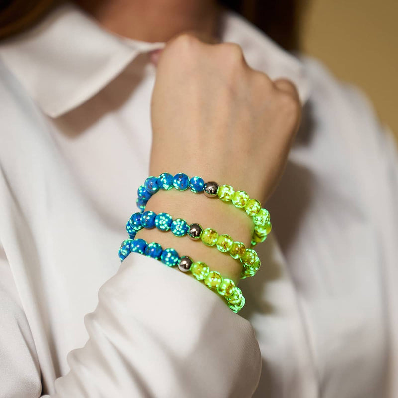 Starry Night | Ukrainian Aid | Firefly Glass Bracelet