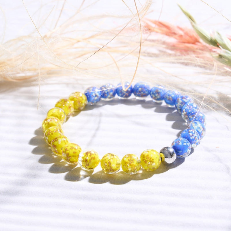 Starry Night | Ukrainian Aid | Firefly Glass Bracelet