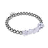 Herkimer Quartz | Silver | Uncut Gemstone Bracelet
