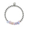 Morganite | Silver | Uncut Gemstone Bracelet