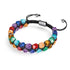 Rainbow Chakra | 7 Gemstone Geom Bracelet | Silver