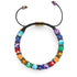 Rainbow Chakra | 7 Gemstone Geom Bracelet | Unicorn Silver