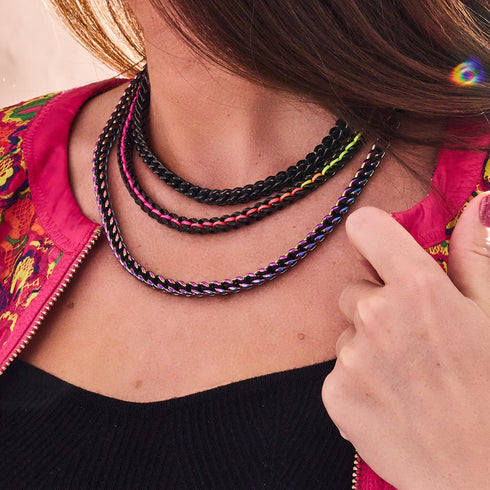 Black x Unicorn Silver | Gaia Wheat Chain | Choker Necklace