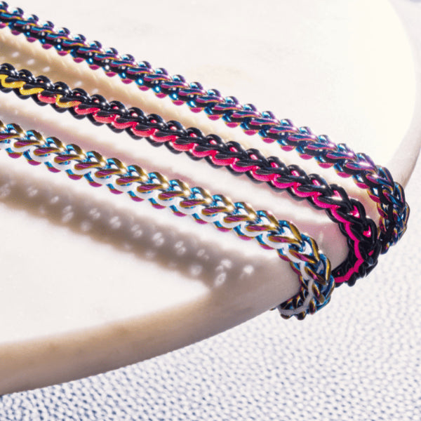 Black x Unicorn Silver | Gaia Wheat Chain | Choker Necklace