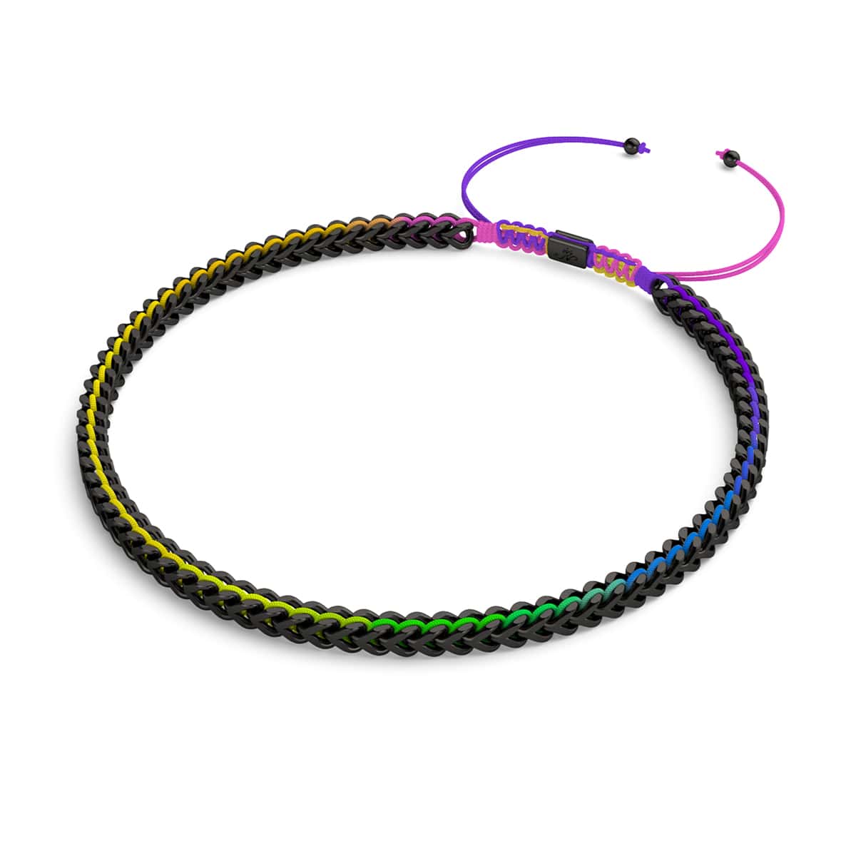 Spectrum x Gunmetal | Gaia Wheat Chain | Choker Necklace