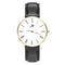 Lansdowne - Gold Timepiece with Black Leather