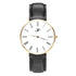 Lansdowne - Gold Timepiece with Black Leather