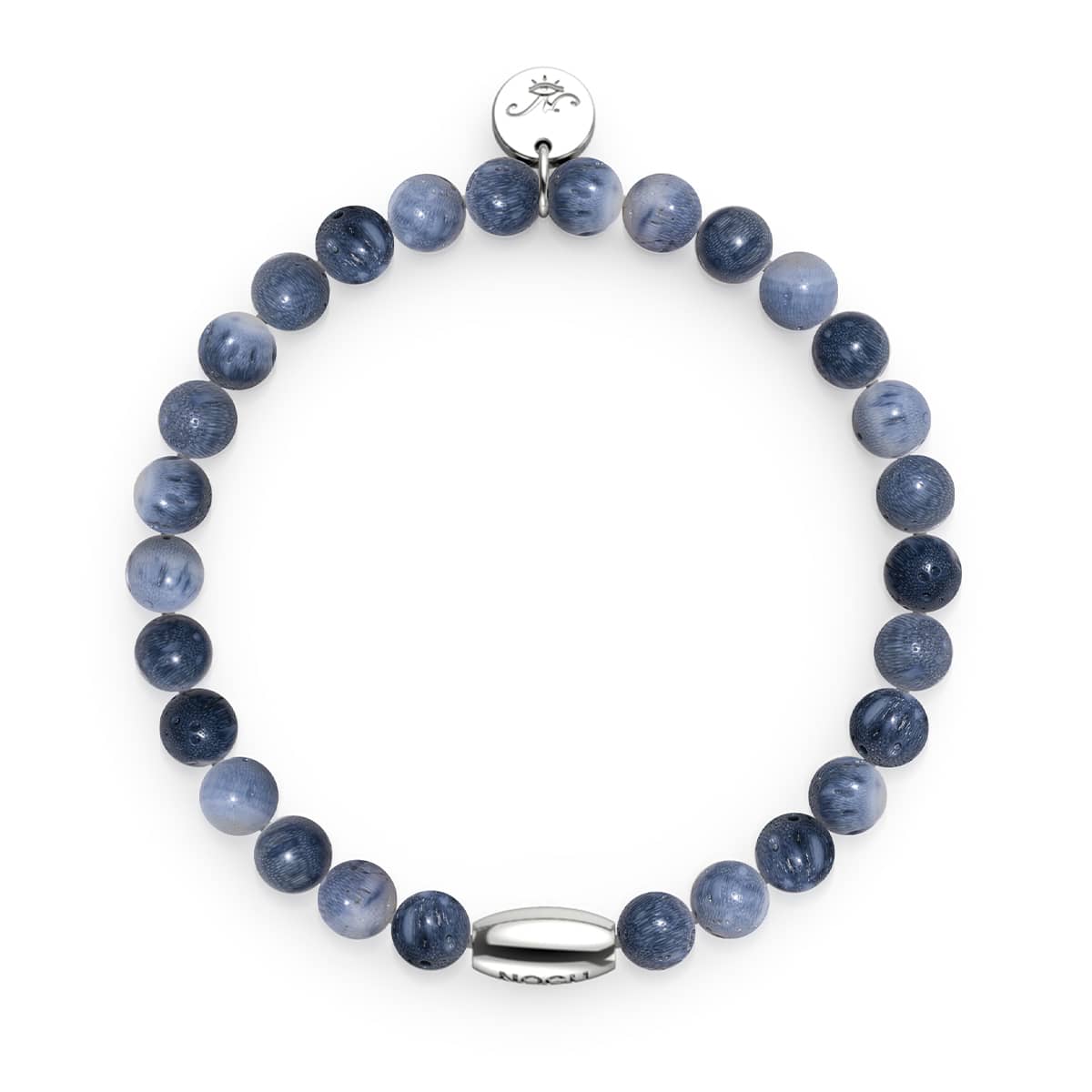 Denim Blue x Silver | Abalone Bracelet