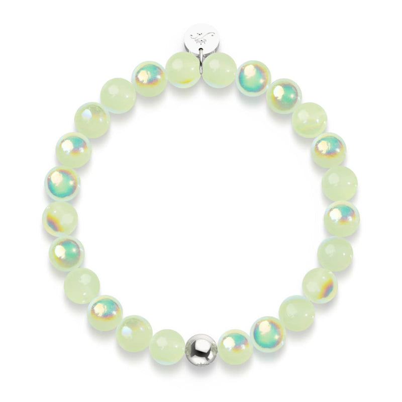 Key Lime | .925 Sterling Silver | Bubble Glass Bracelet