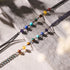 Rainbow Chakra | 7 Gemstone Chain Anklet | Unicorn Silver