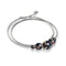 Obsidian | .925 Sterling Silver | Firefly Glass Infinity Clasp Anklet