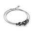 Obsidian | .925 Sterling Silver | Firefly Glass Infinity Clasp Anklet